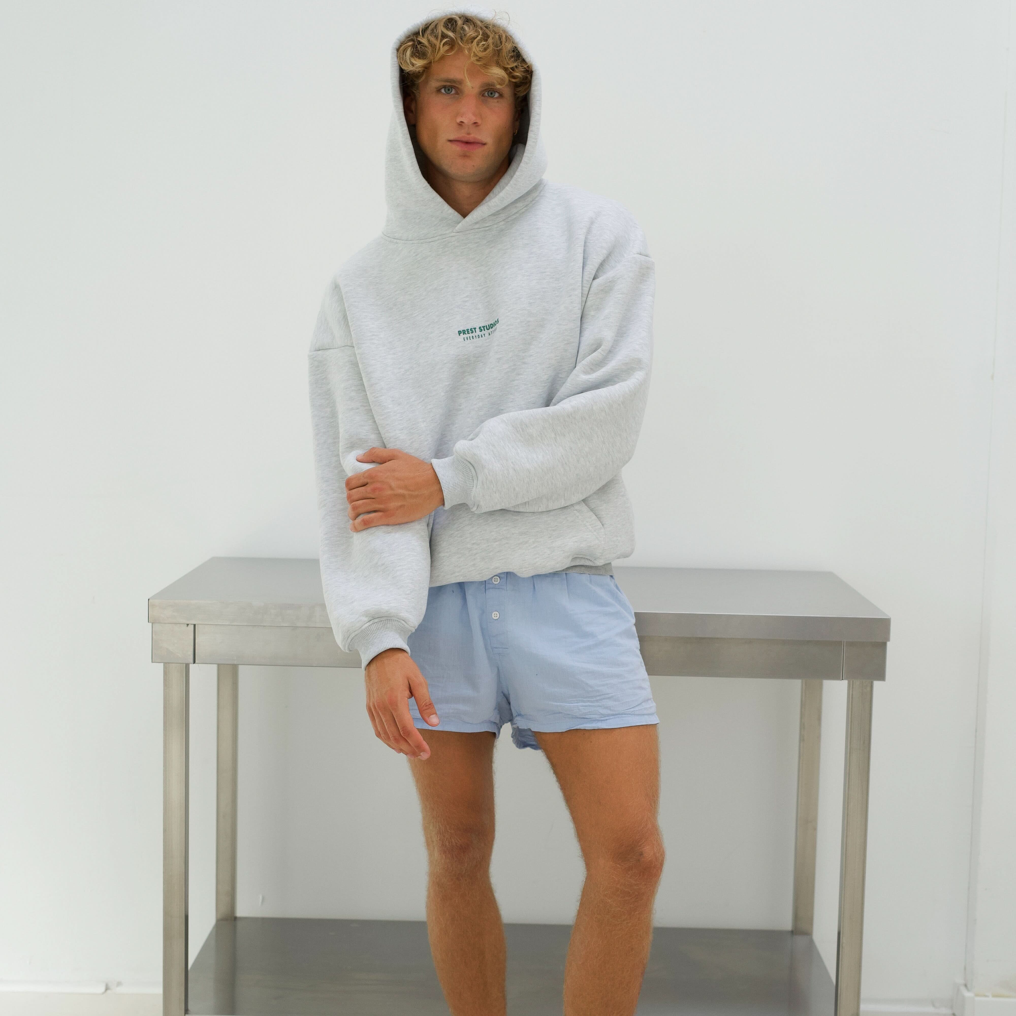Hoodie Melange Grau PREST STUDIOS 