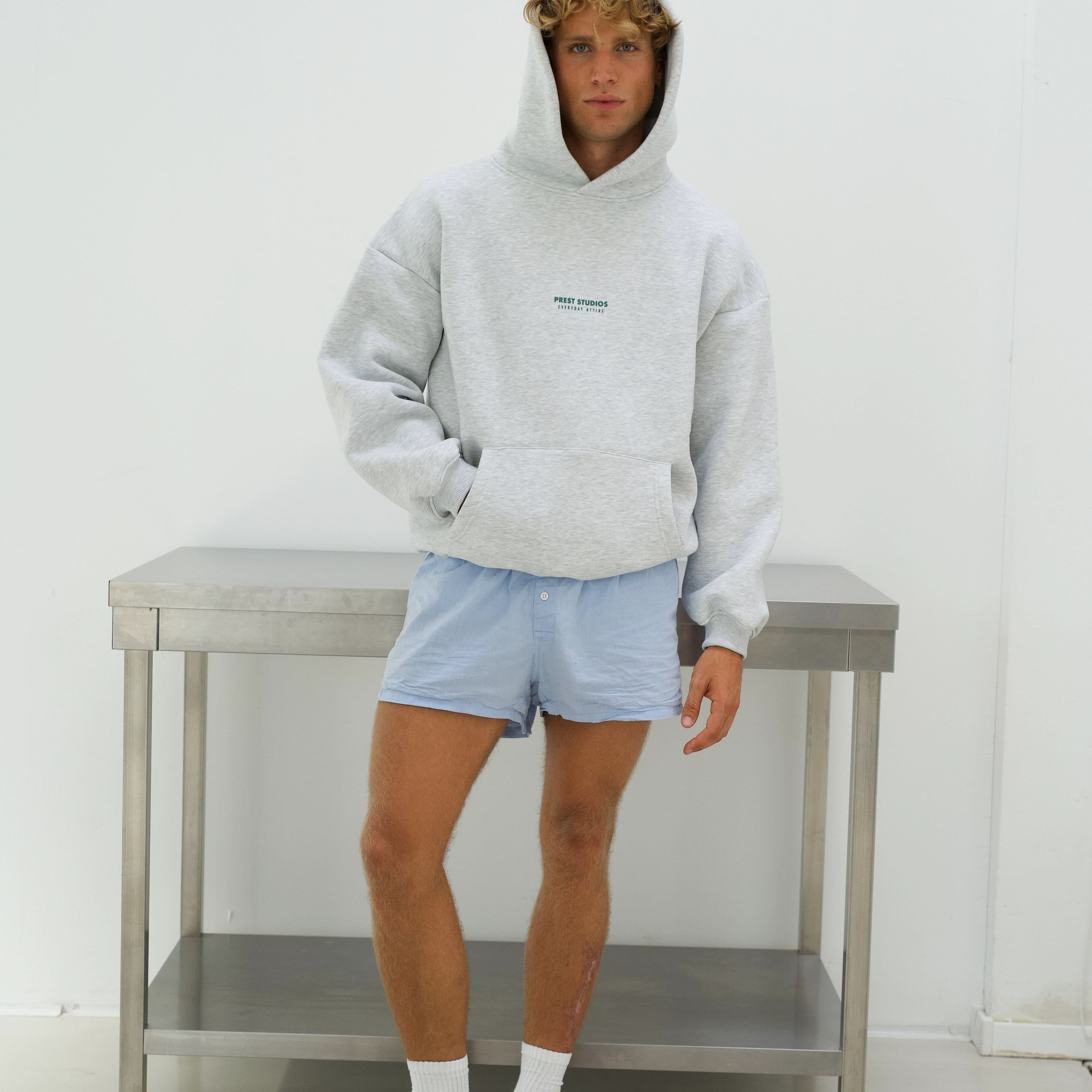 Hoodie Melange Grau PREST STUDIOS 