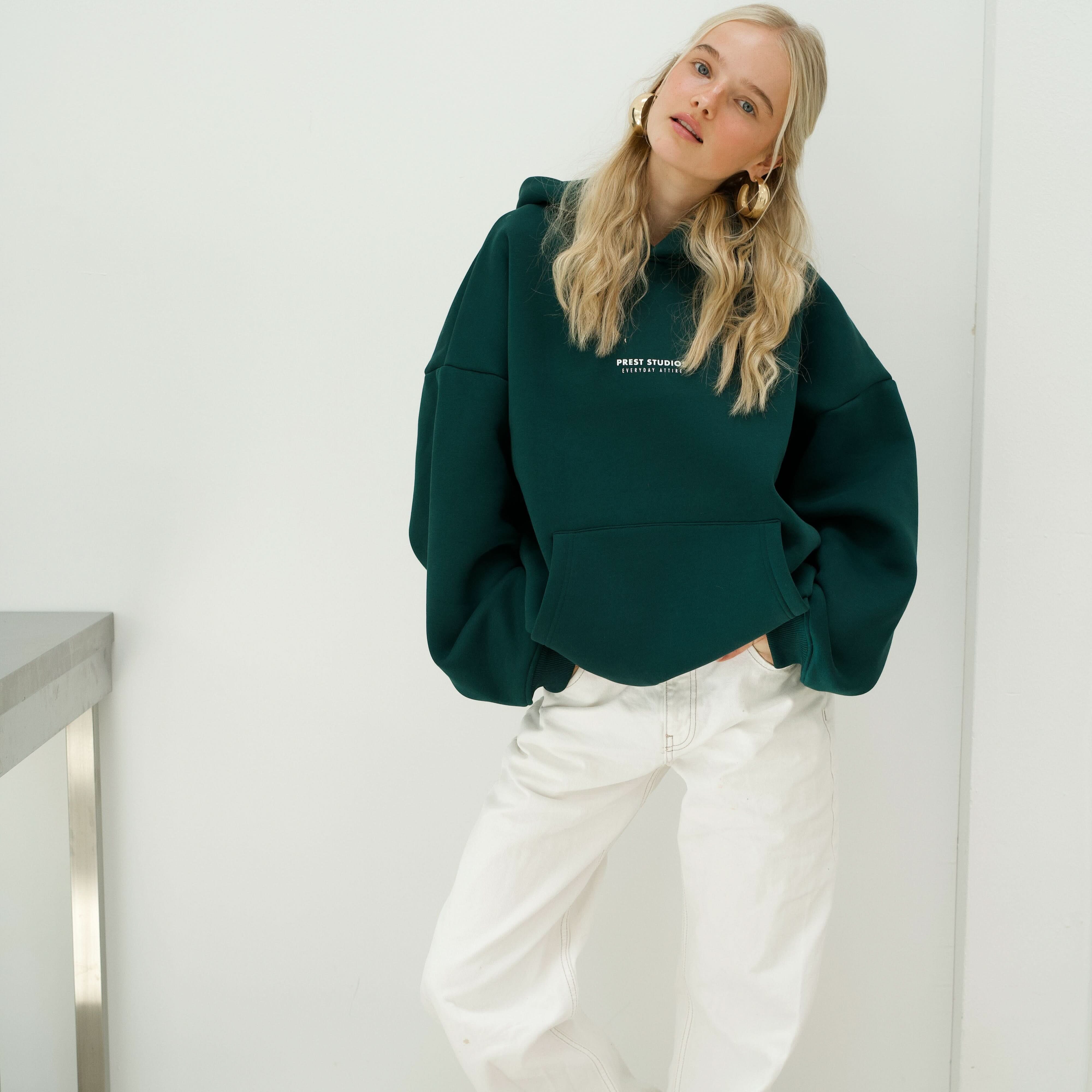 Hoodie Grün Hoodie PREST STUDIOS 