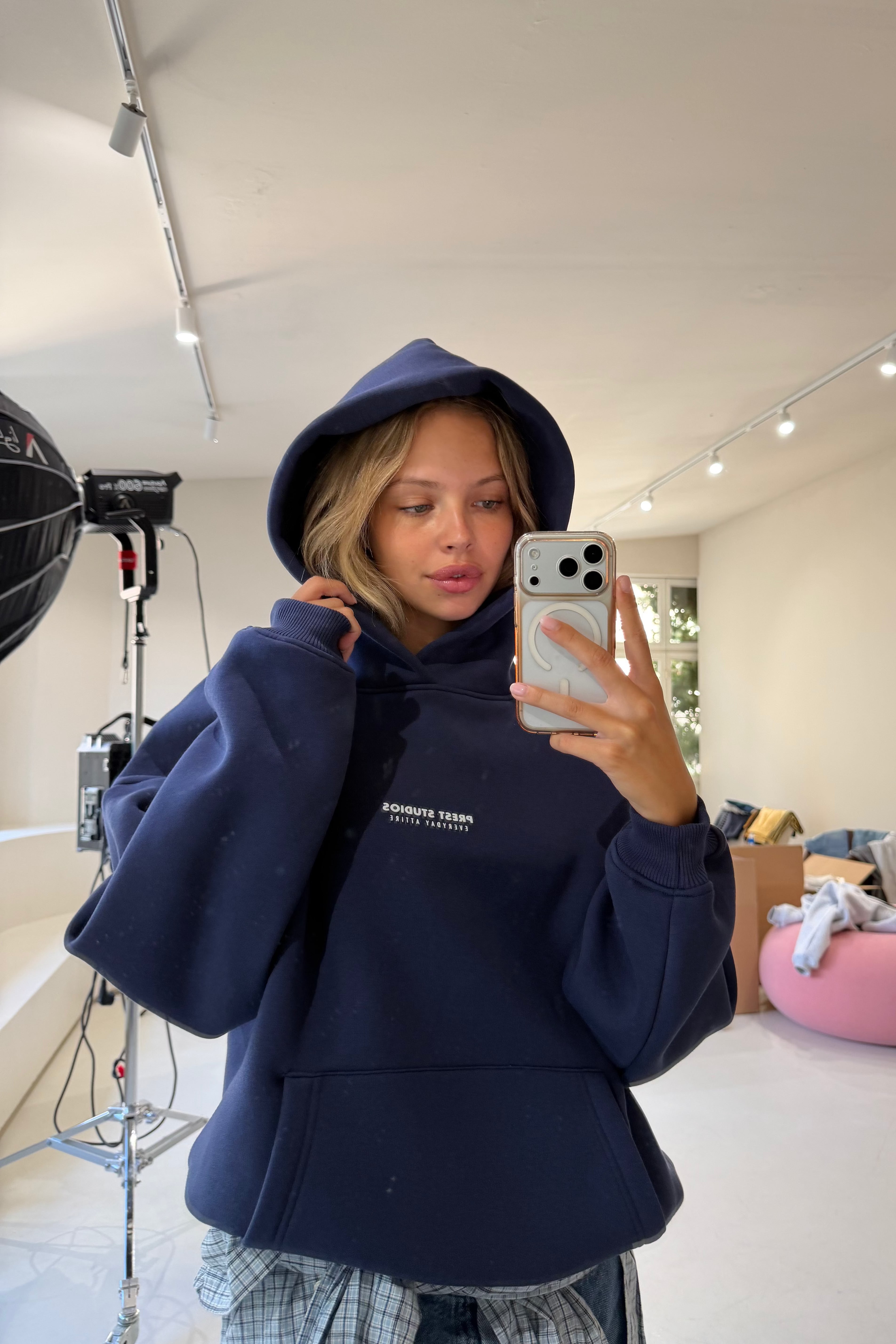 Hoodie Marineblau Hoodie PREST STUDIOS 