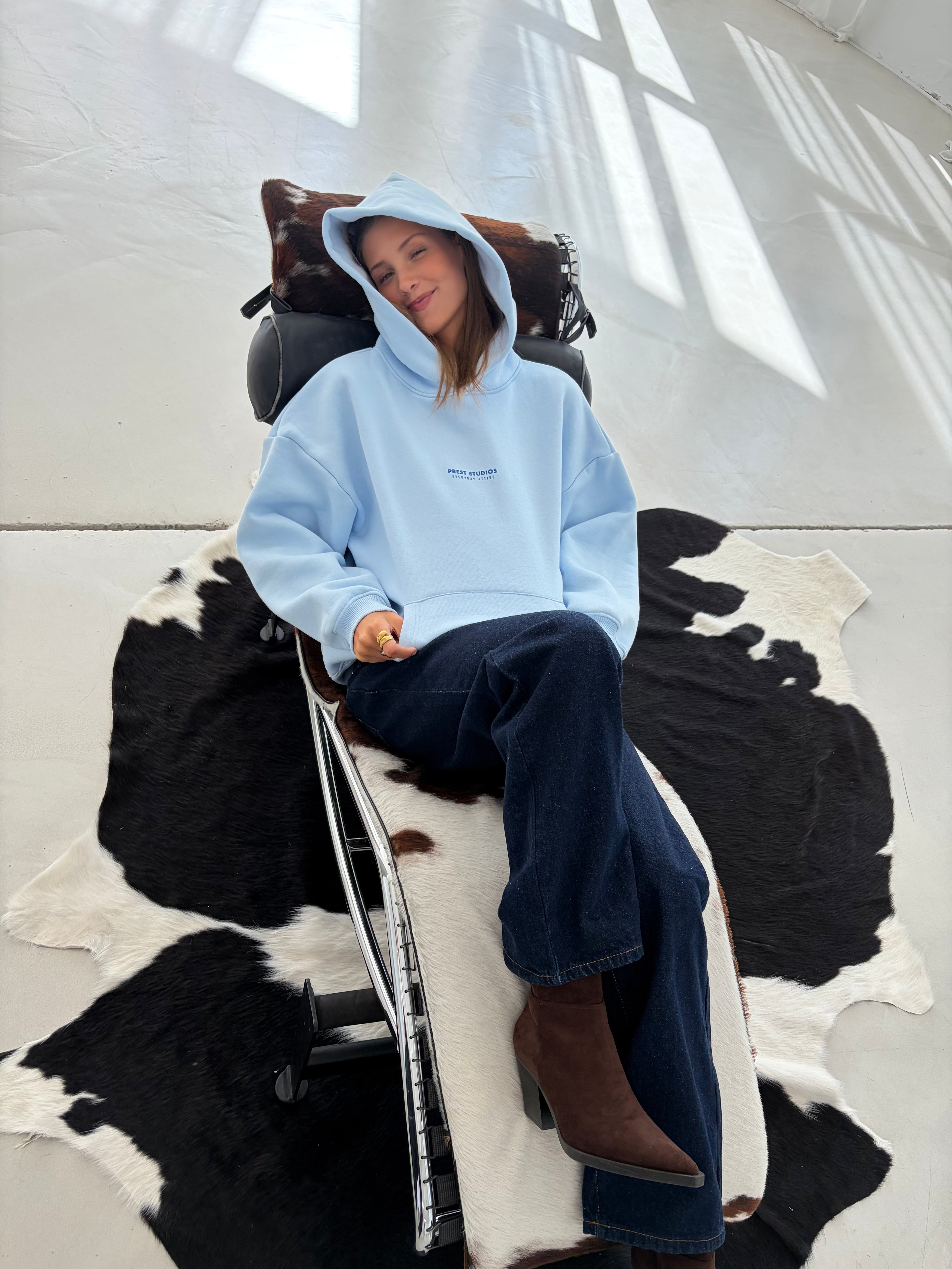 Hoodie Hellblau Damen PREST STUDIOS 