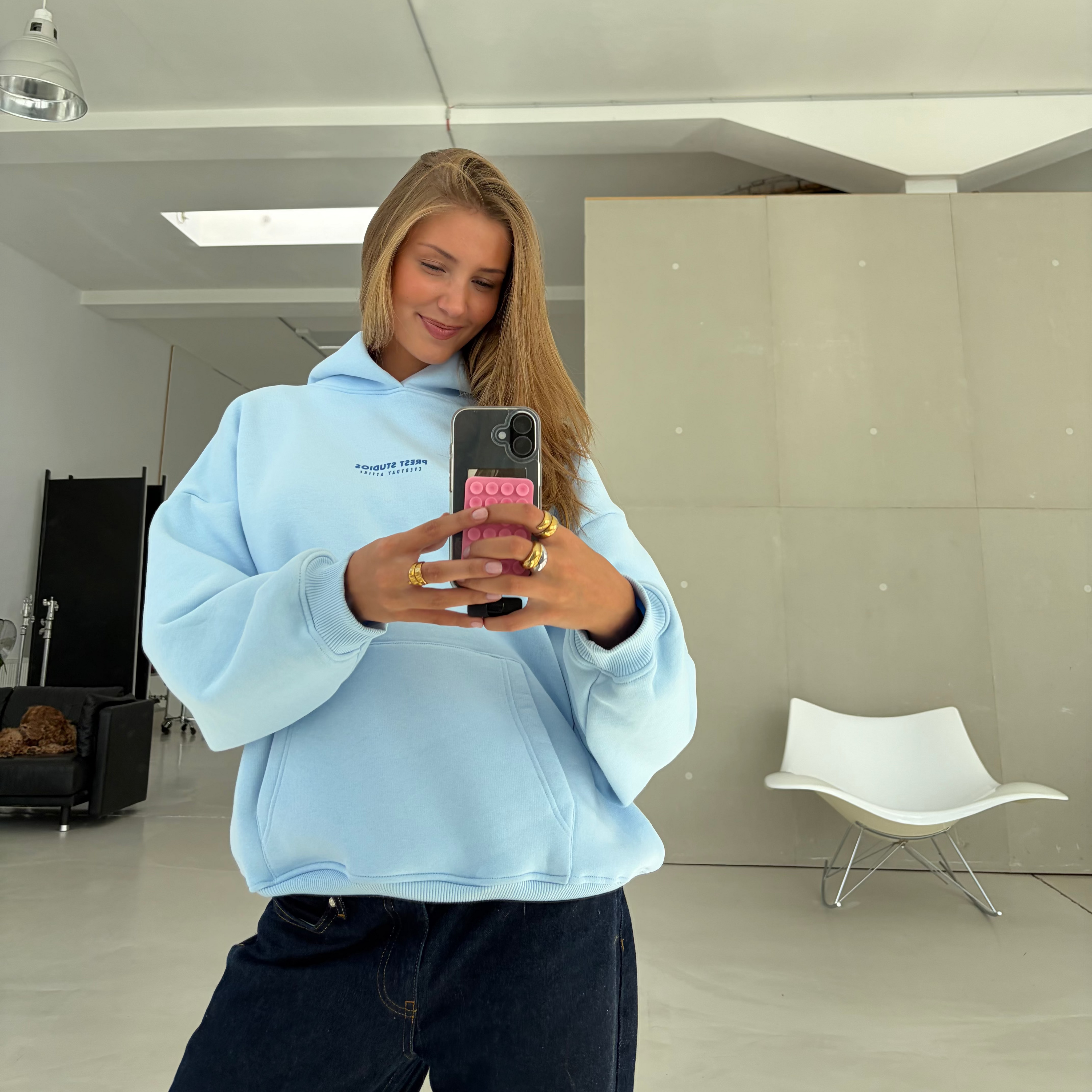 Hoodie Hellblau Damen PREST STUDIOS 