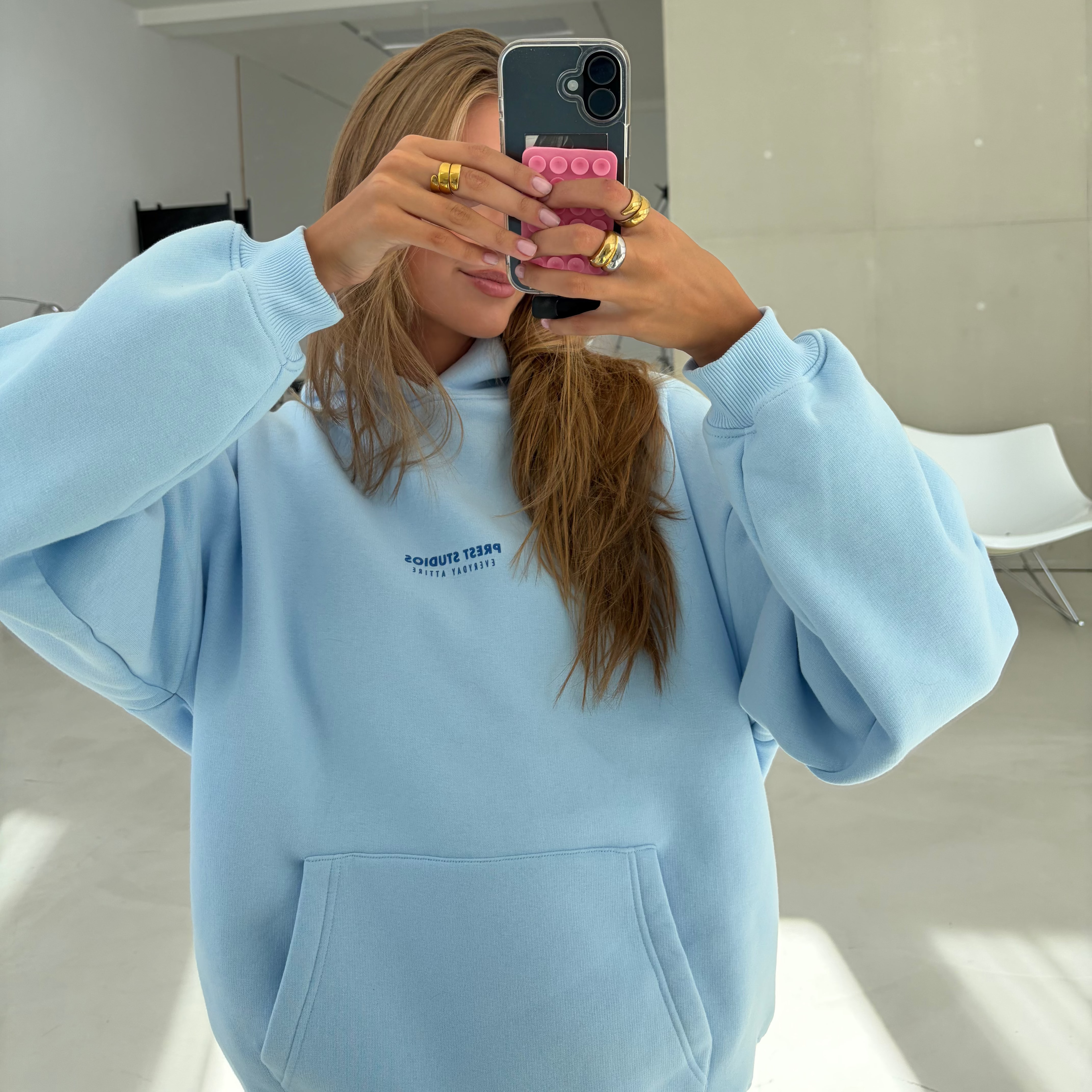 Hoodie Hellblau Damen PREST STUDIOS 