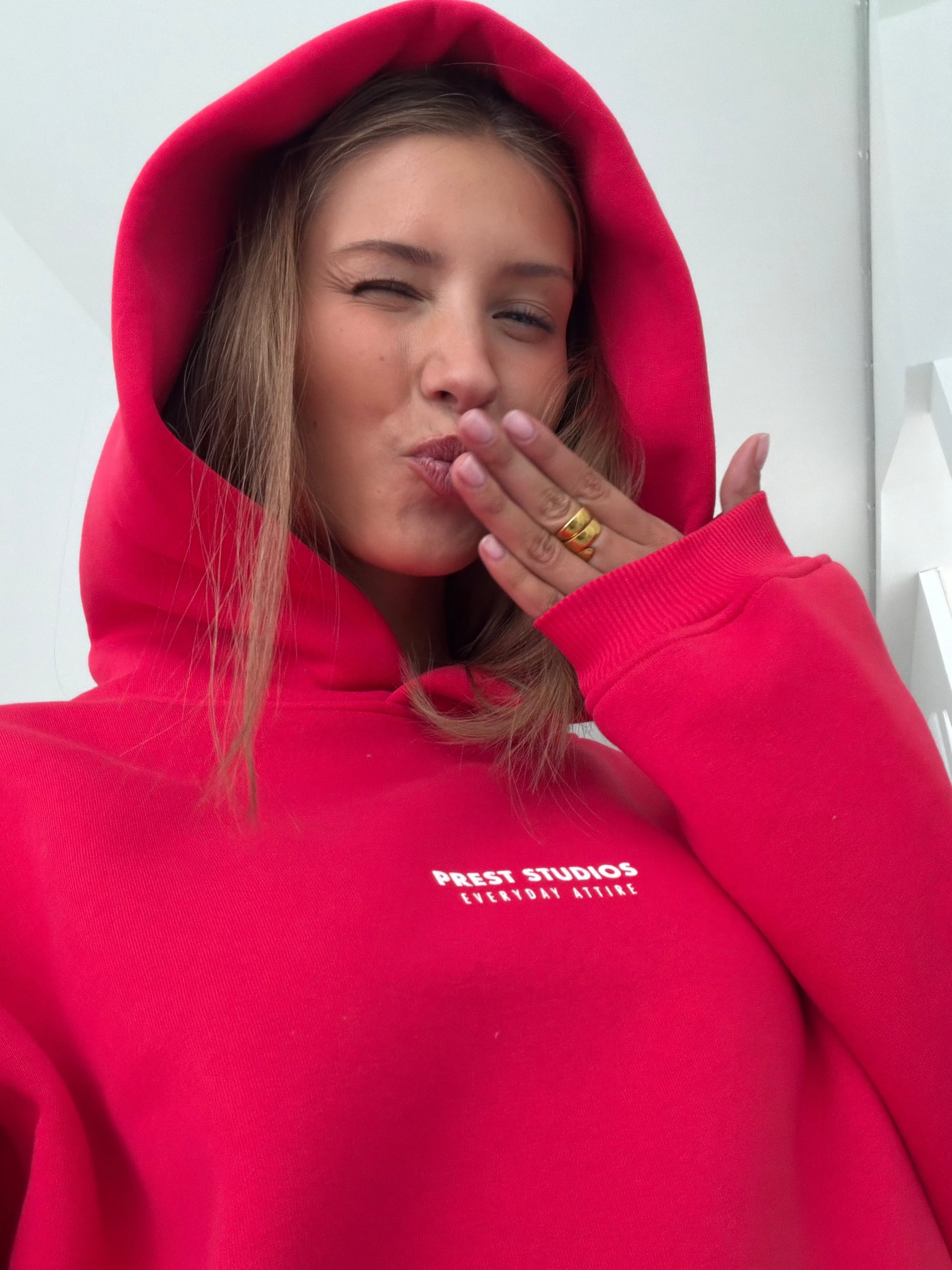 Hoodie Cherry Red PREST STUDIOS 