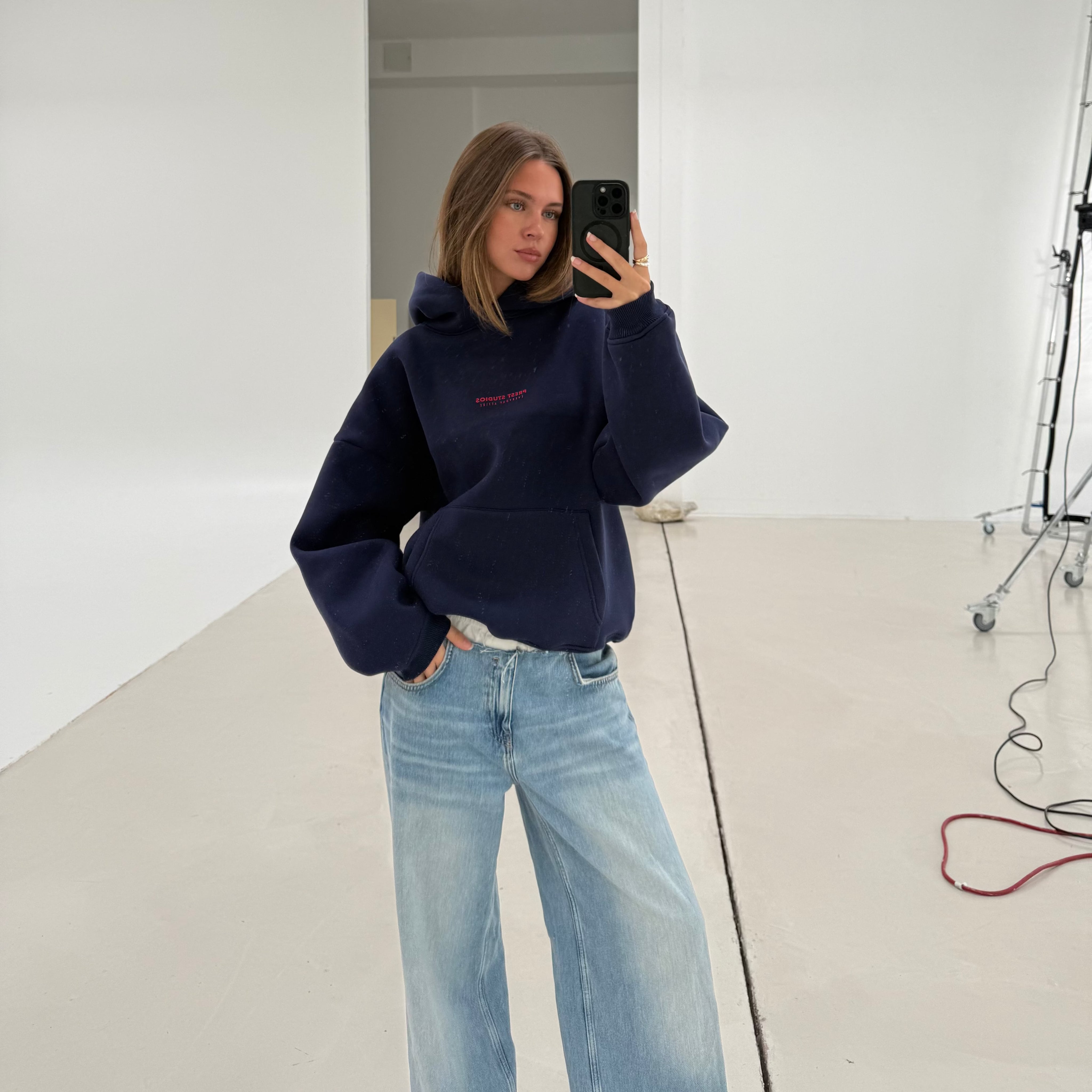 Hoodie Marineblau Hoodie PREST STUDIOS 