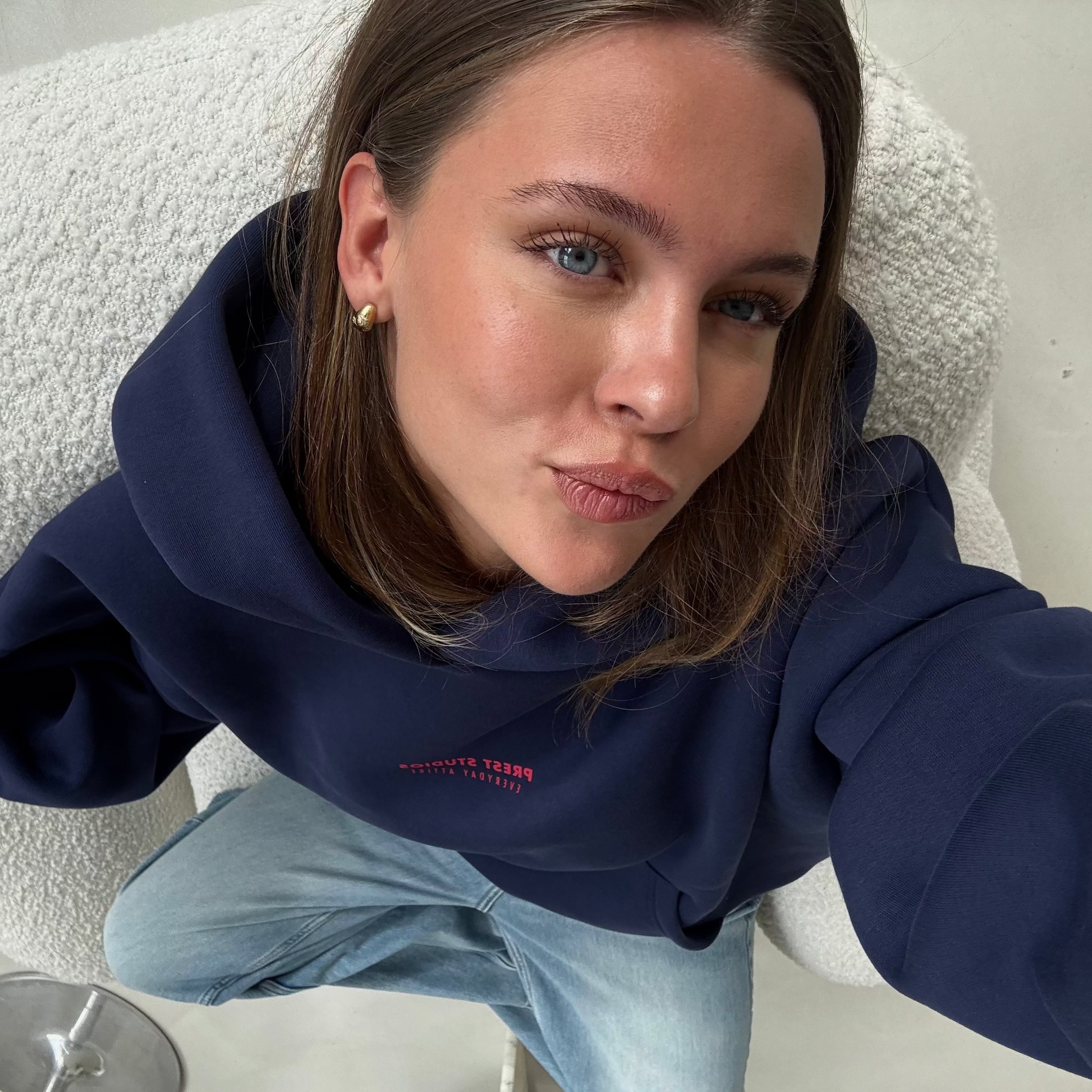 Hoodie Marineblau Hoodie PREST STUDIOS 