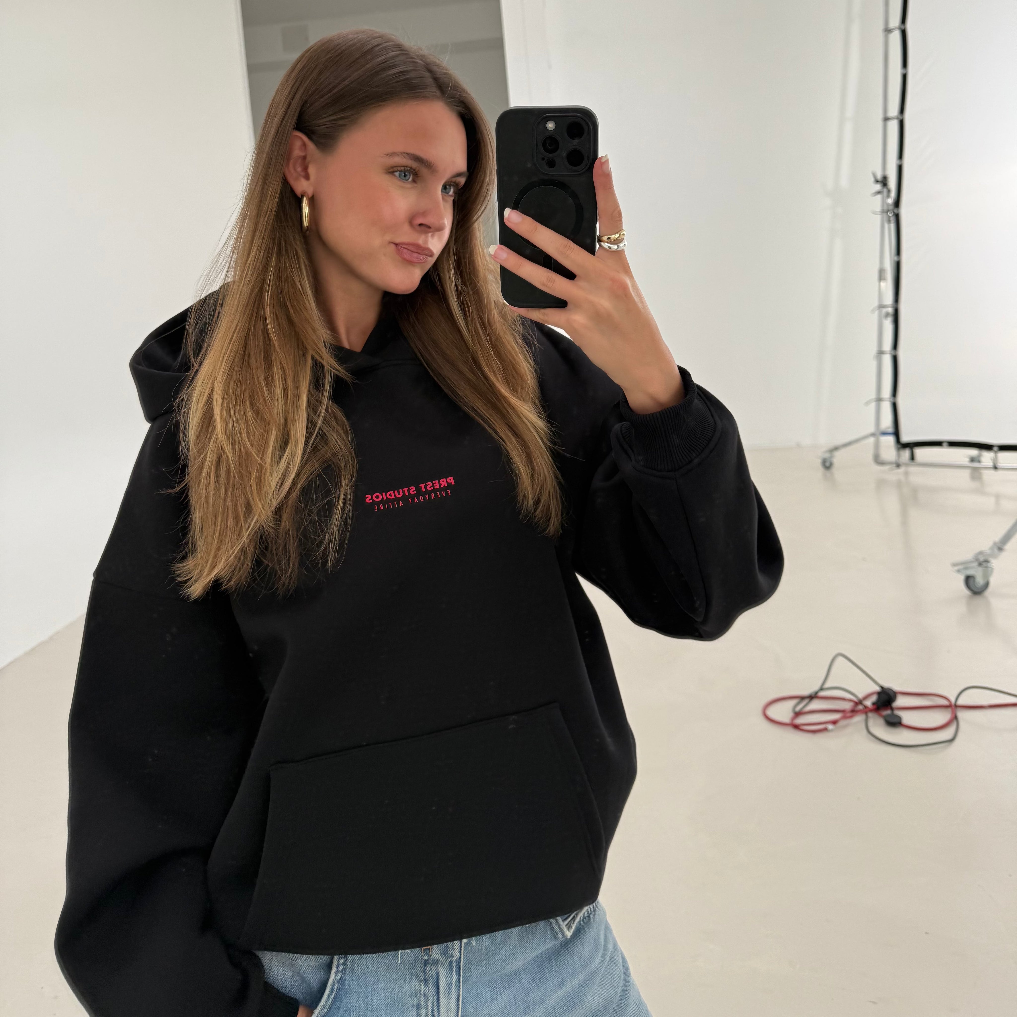 Hoodie Schwarz HOODIE PREST STUDIOS 