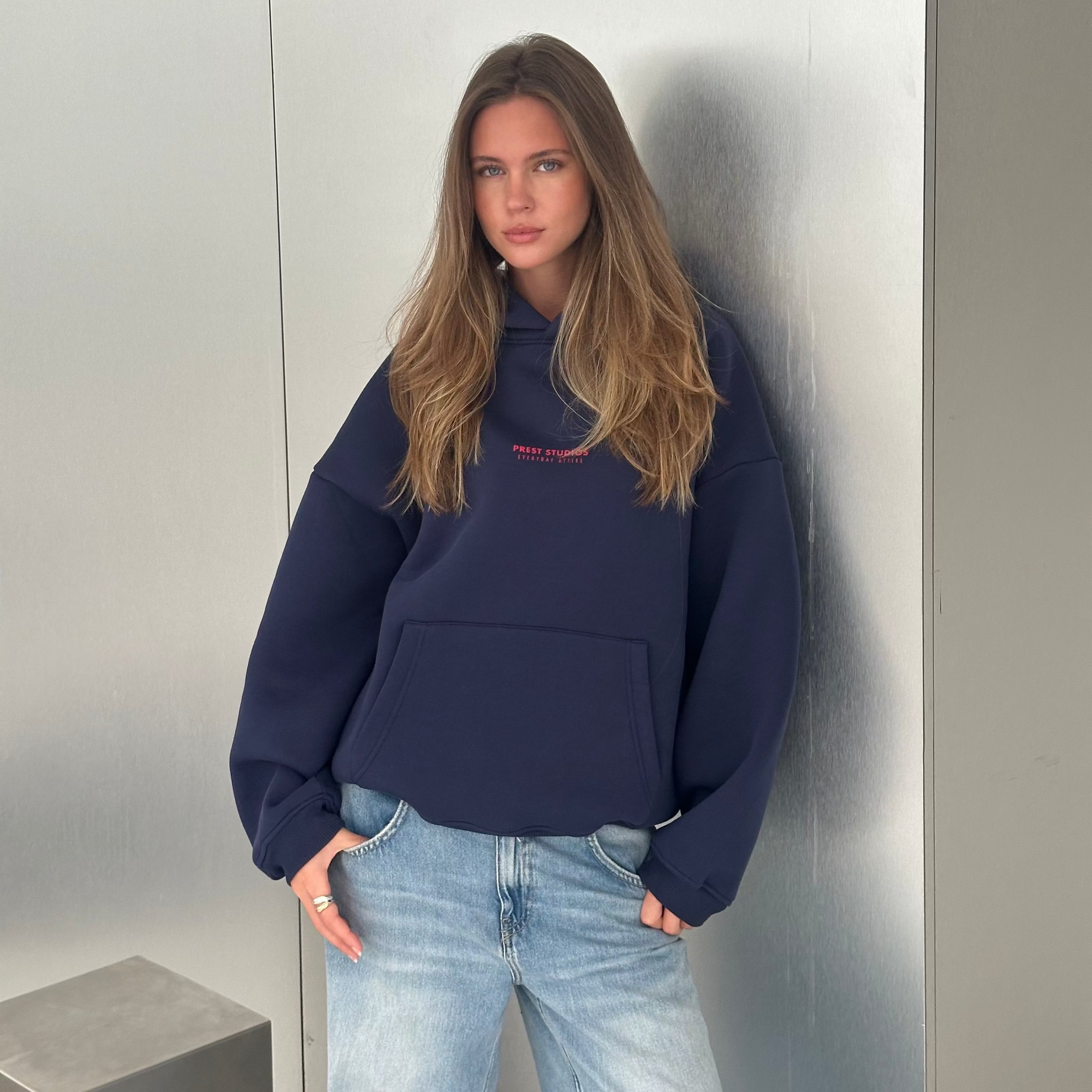 Hoodie Marineblau Hoodie PREST STUDIOS 