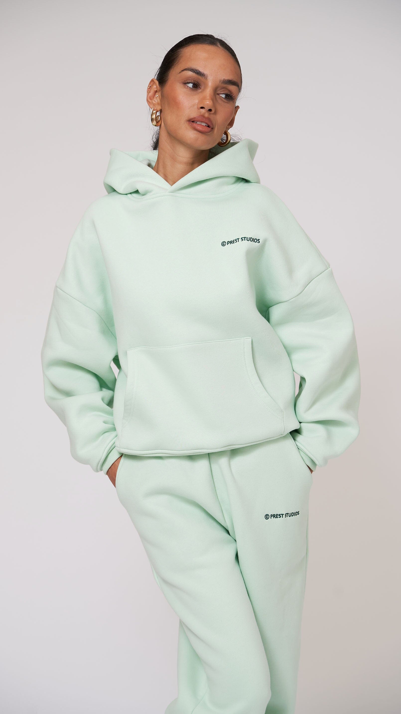 Sweatpants Mint Grün Hoodie PREST STUDIOS 