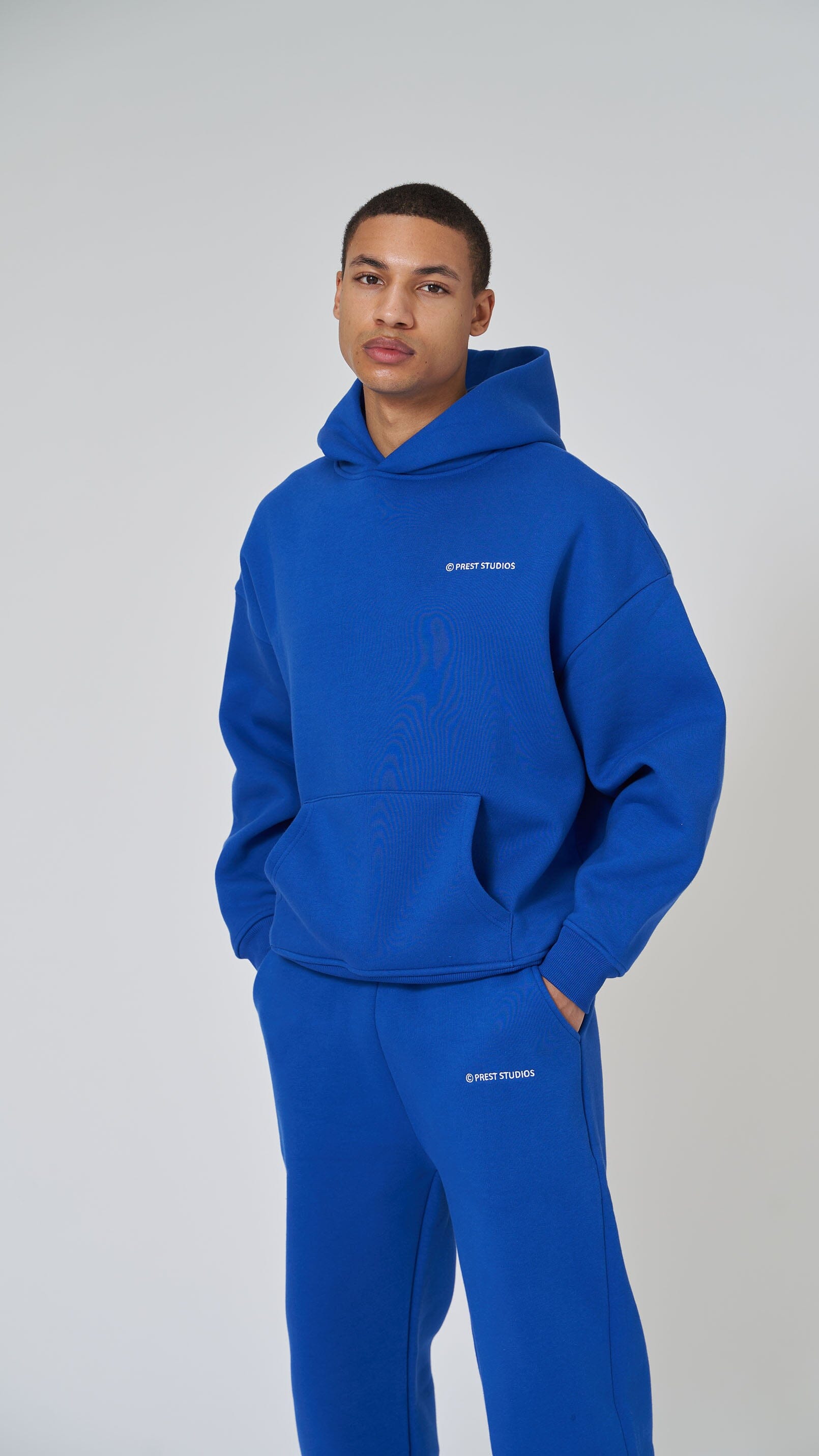 Oversized Hoodie blau - Prest Studios