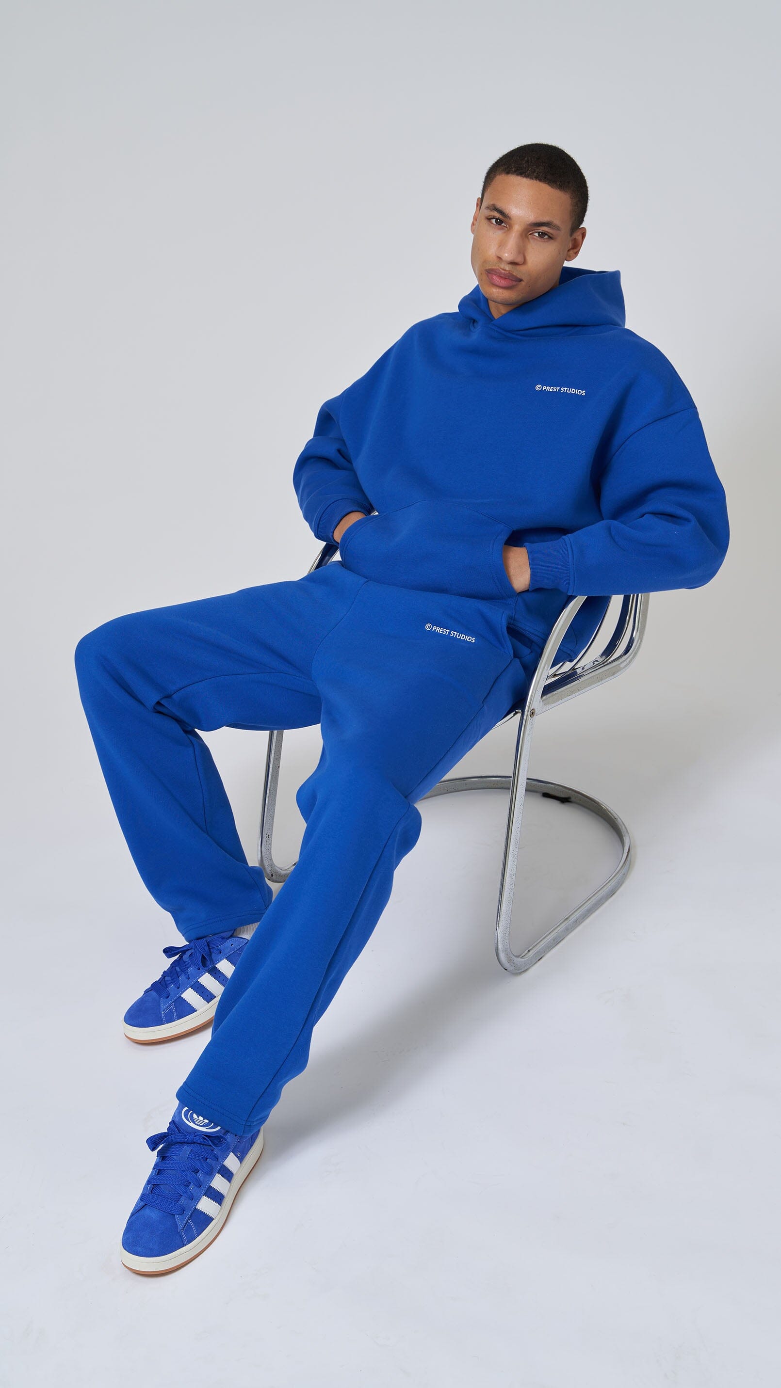 Oversize Hoodie Blau Hoodie PREST STUDIOS 