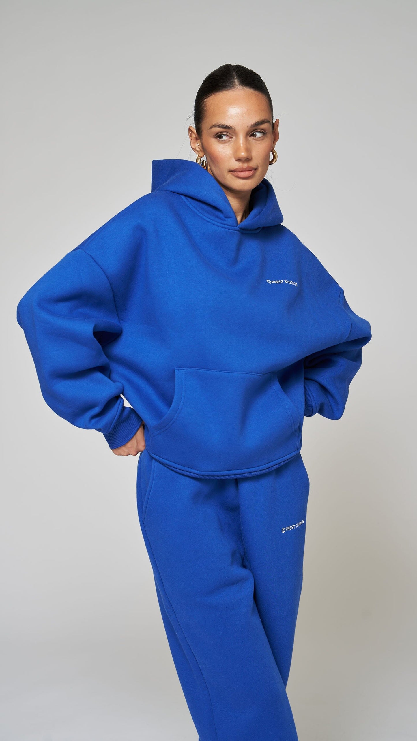 Oversize royal blue Hoodie PREST STUDIOS 