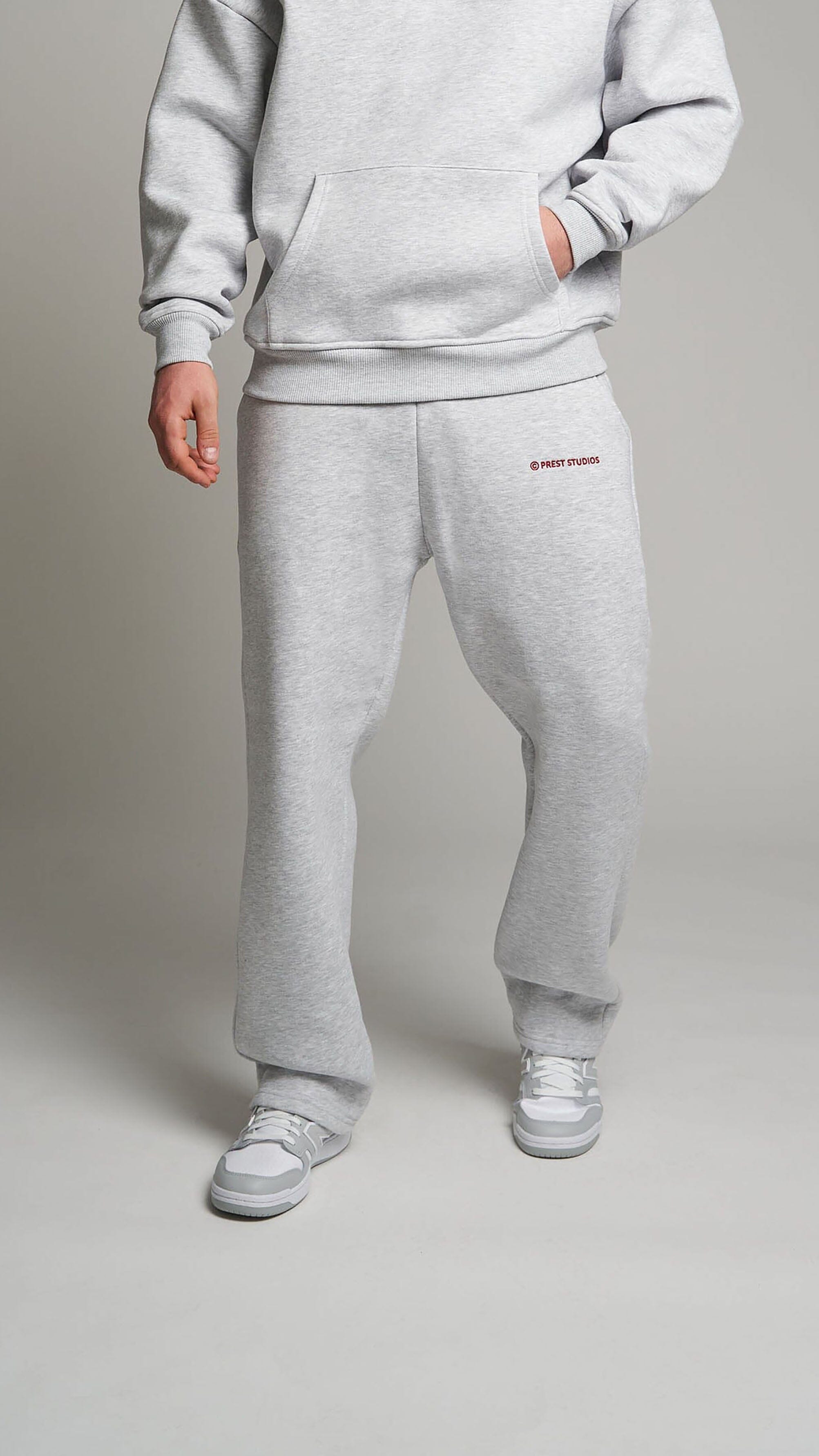 Sweatpants Melange Grau Hoodie PREST STUDIOS 