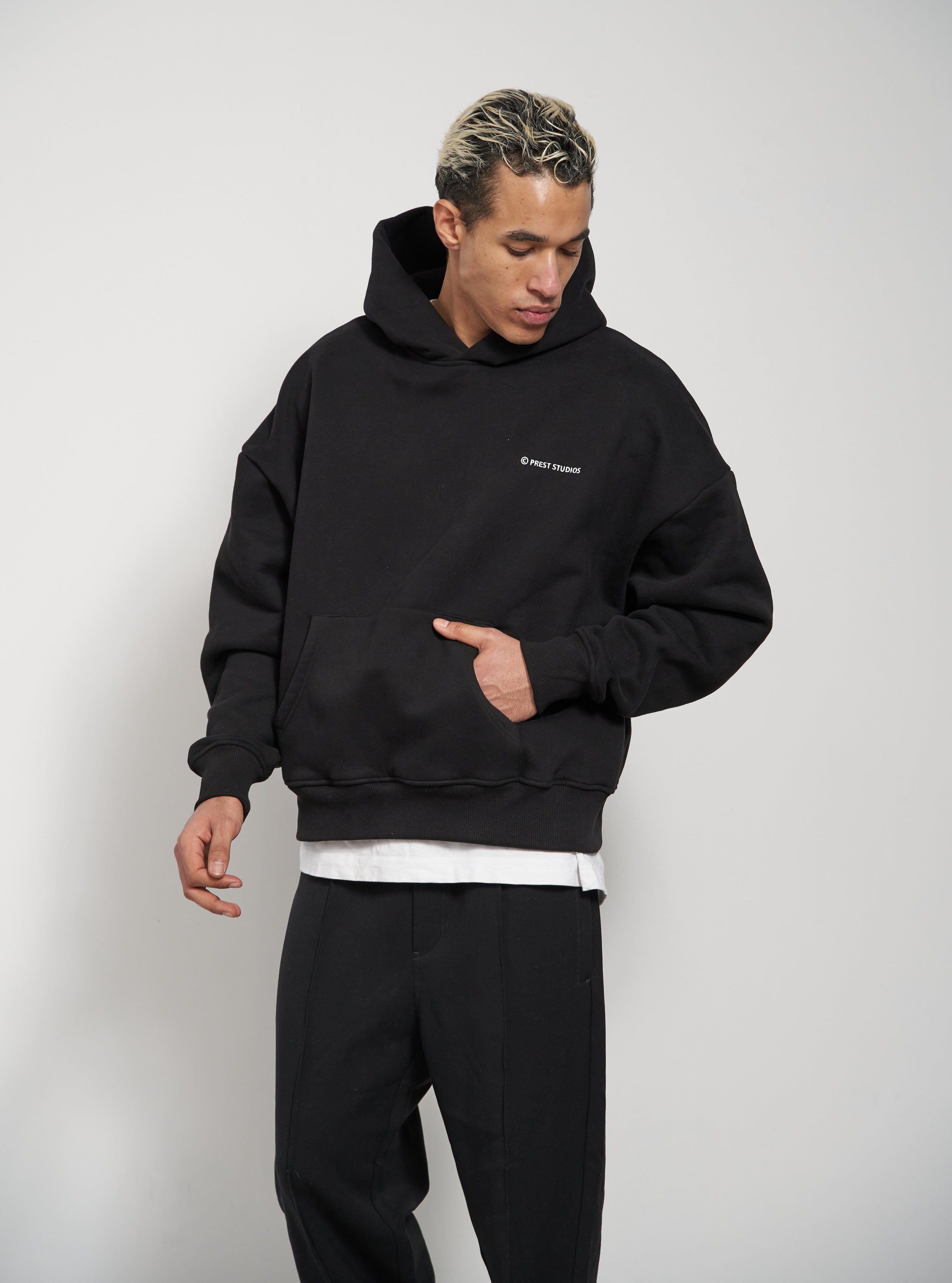 Oversize Hoodie Black – PREST STUDIOS