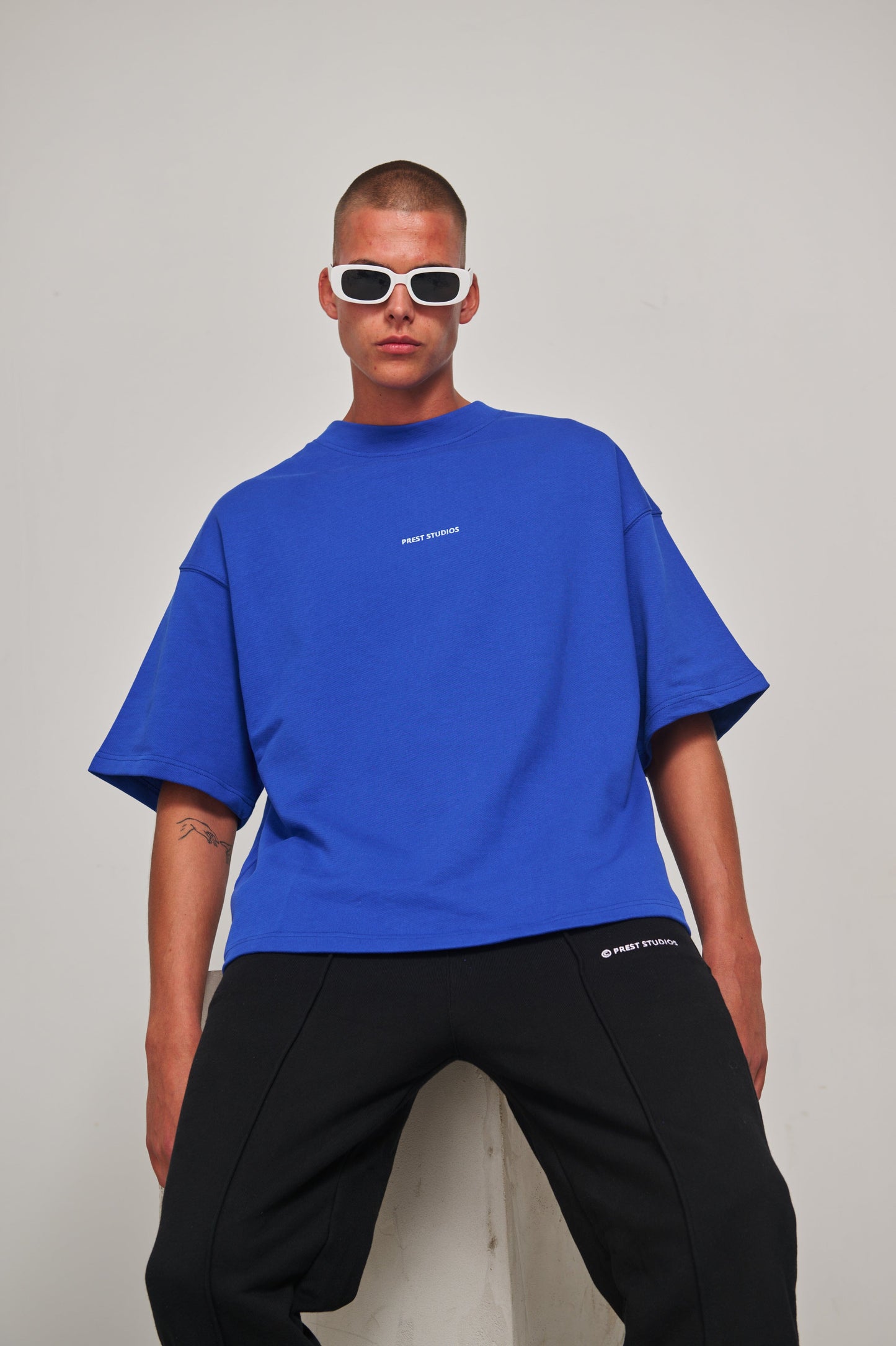 Blaues oversize T-Shirt für Männer