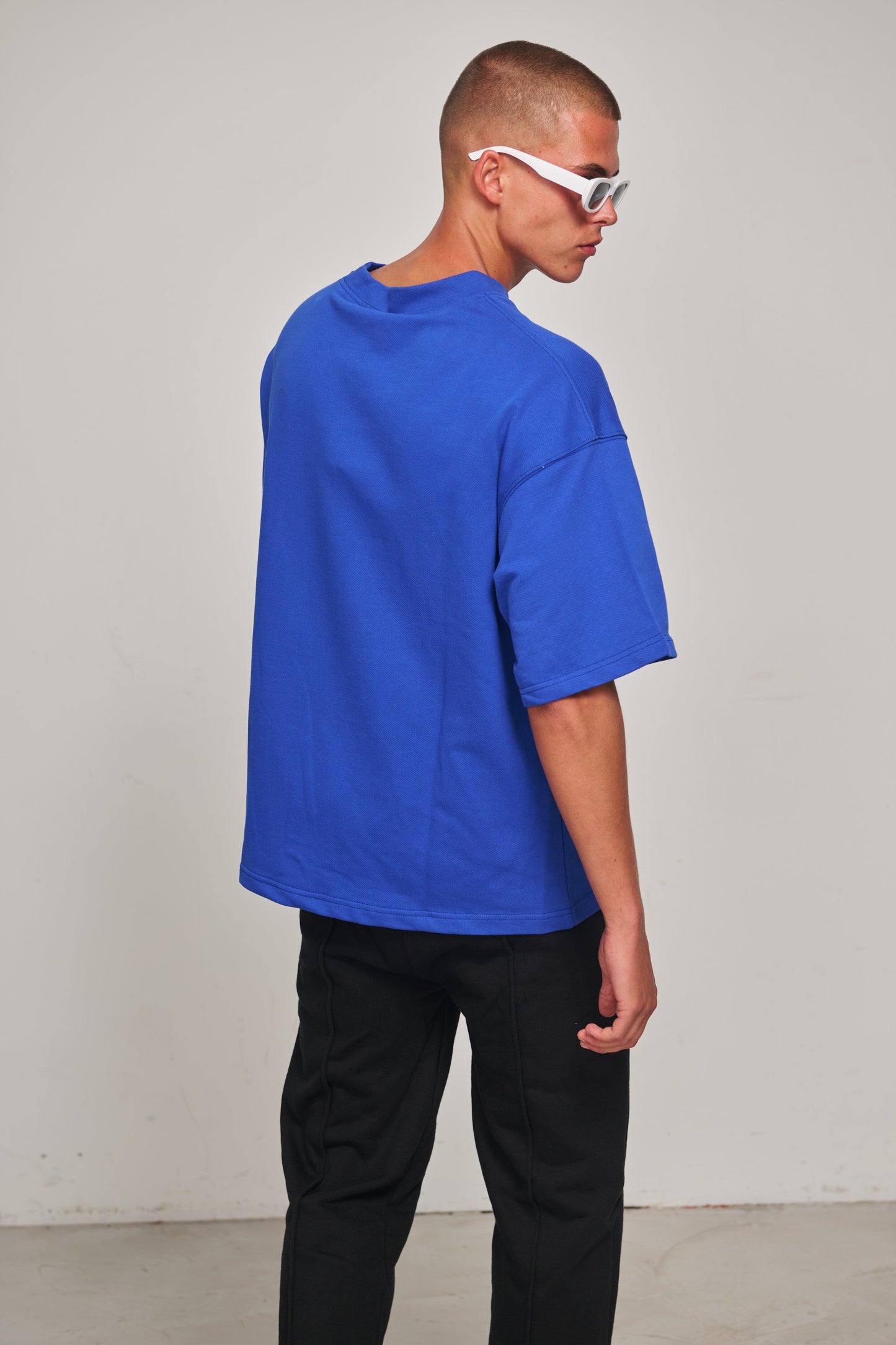 Blaues oversize T-Shirt für Männer