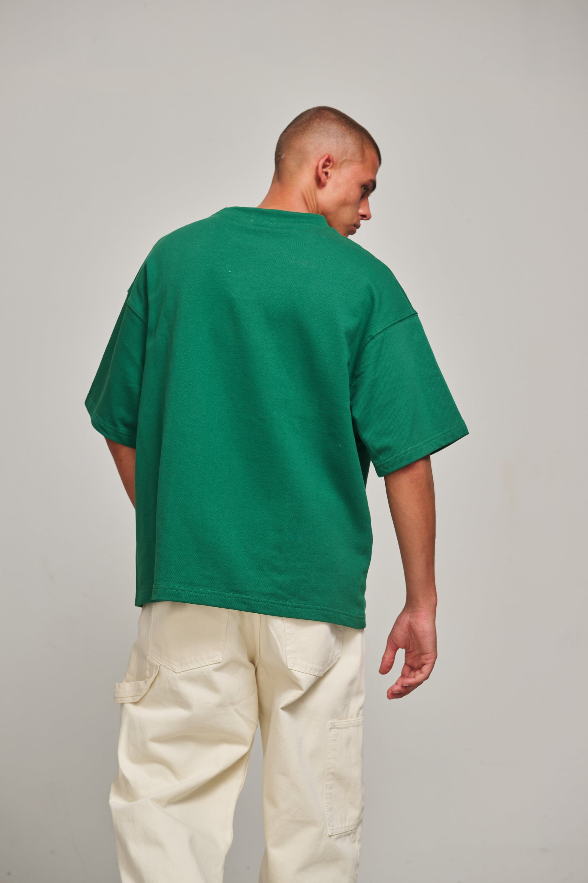 Grünes oversize T-Shirt für Männer