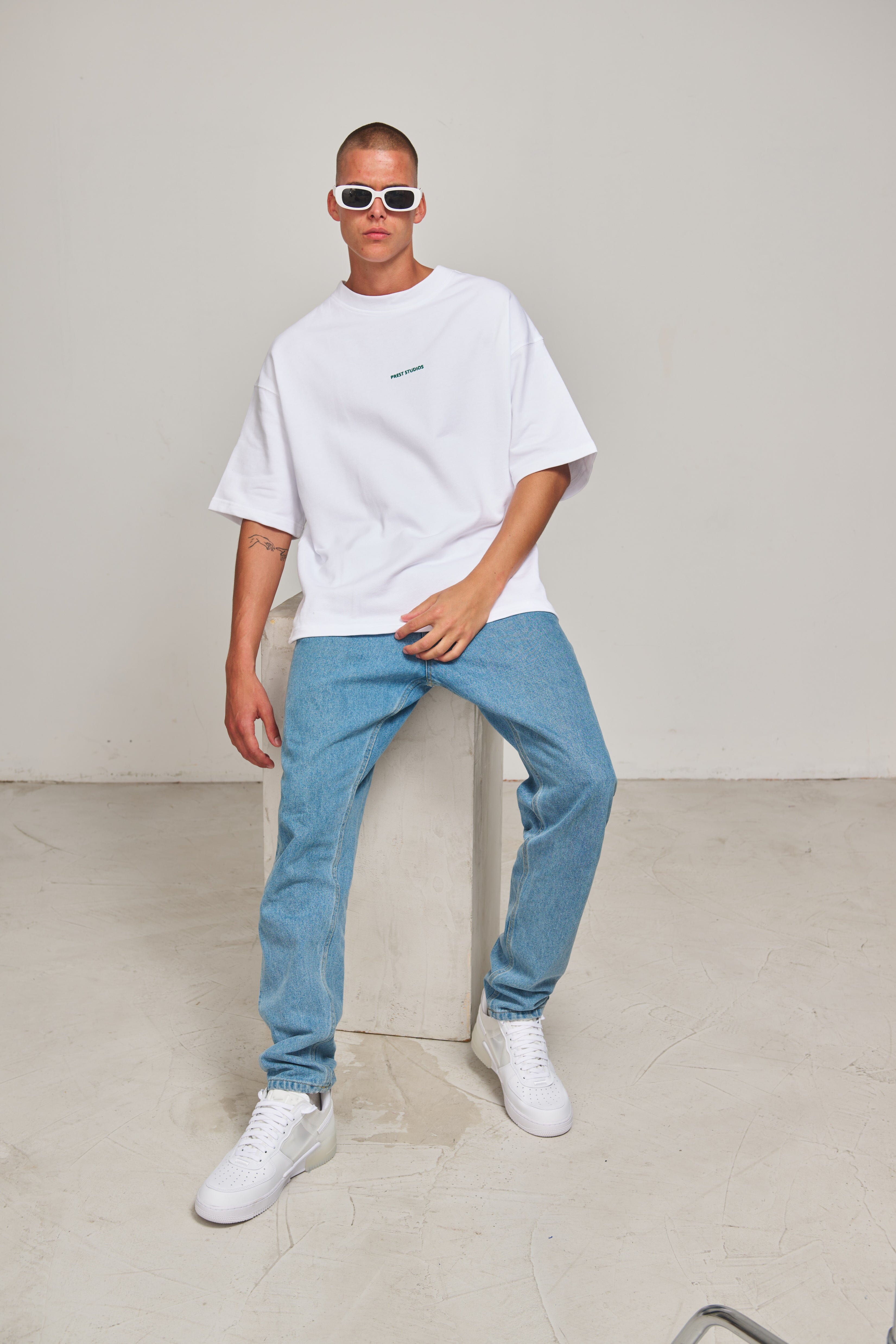 Weißes oversize T-Shirt für Männer