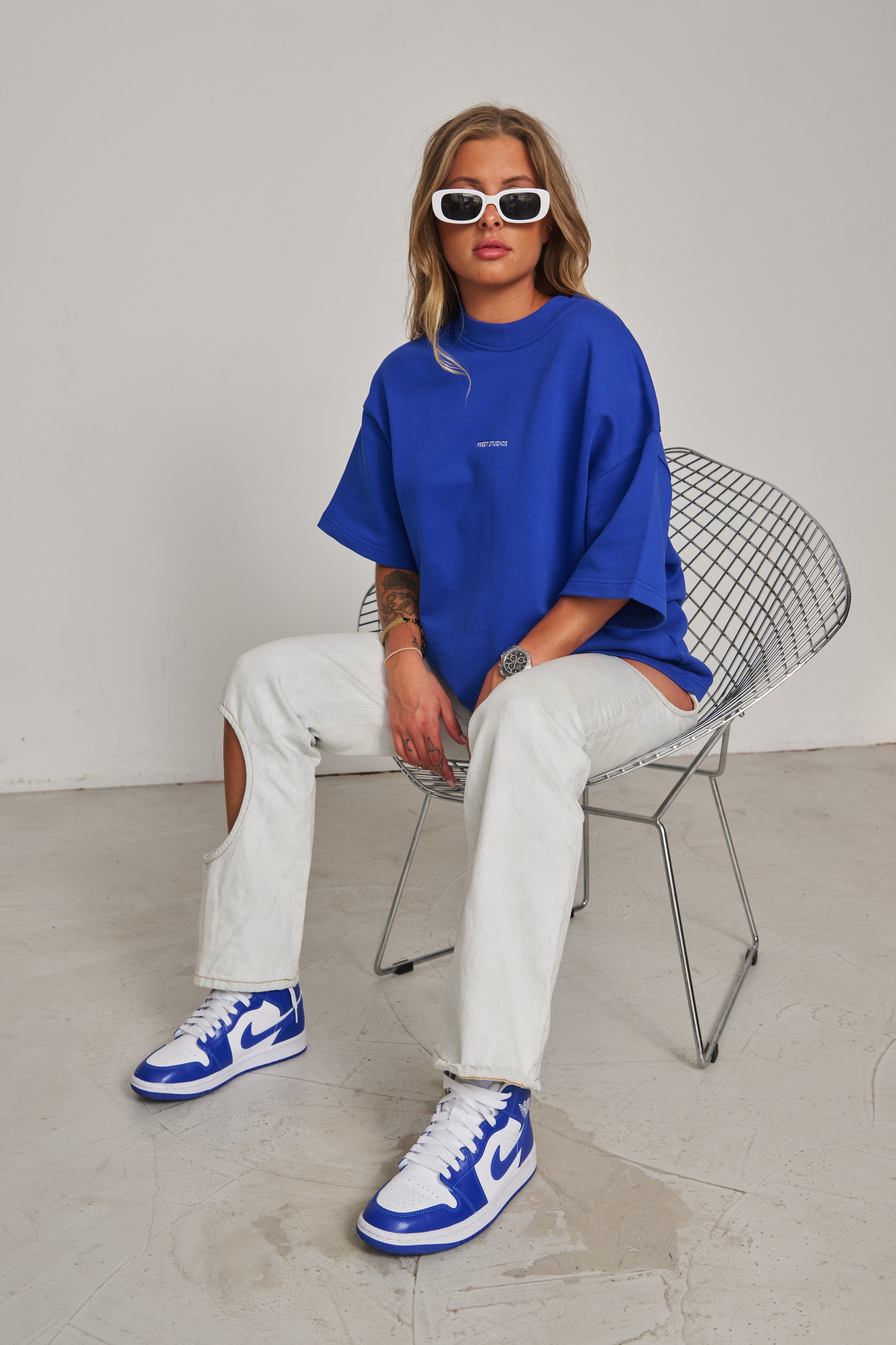 Oversize T-Shirt Royal Blue T-Shirt PREST STUDIOS 